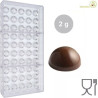 Stampo policarbonato sfera di cioccolato di ø 15 mm per cioccolatini di 2 g semisfera piena Stampo policarbonato sfera di cioccolato di ø 15 mm per cioccolatini di 2 g semisfera piena