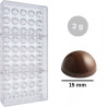 Stampo policarbonato sfera di cioccolato di ø 15 mm per cioccolatini di 2 g semisfera piena Stampo policarbonato sfera di cioccolato di ø 15 mm per cioccolatini di 2 g semisfera piena