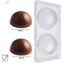 Stampo Cioccolato Sfera da 100 g di diametro 98 mm in policarbonato professionale