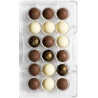 Stampo policarbonato 18 micro semisfere di cioccolato diametro 2,5 cm da Decora