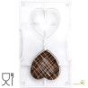 Stampo policarbonato 2 cuori liscio medio Decora per cuori di cioccolato da 6,79 cm