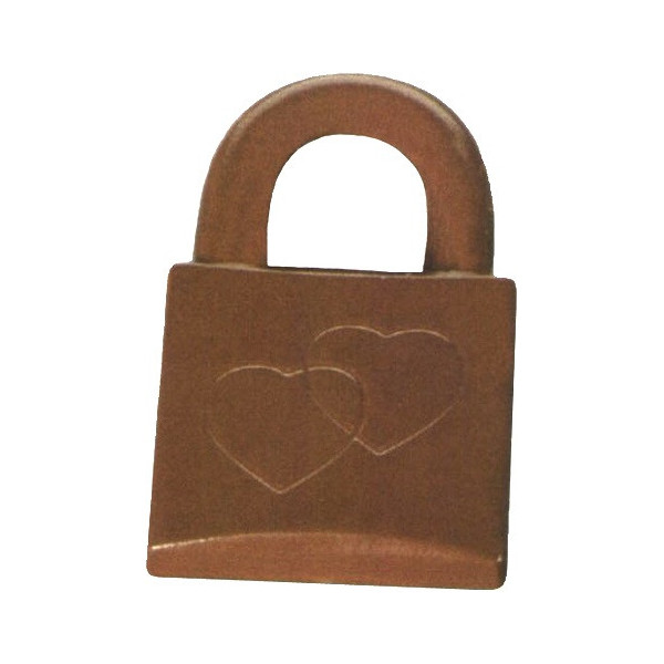 Stampo policarbonato 12 cioccolatini lucchetto con cuori accoppiati 4,95x2,95 cm da 12 g