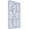 Stampo policarbonato 2 cuori cioccolato bacio innamorati 12x7 cm da 95 g