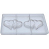 Stampo policarbonato 2 cuori cioccolato bacio innamorati 12x7 cm da 95 g Stampo policarbonato 2 cuori cioccolato bacio innamorati 12x7 cm da 95 g
