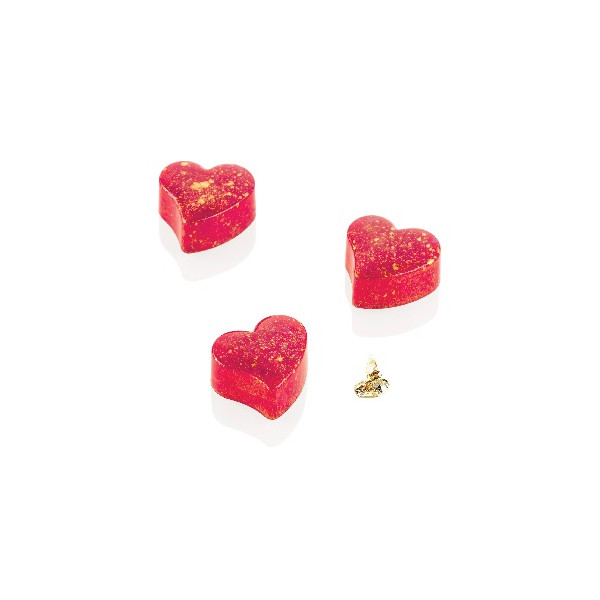 Tesoro P Silikomart: stampo Tritan 24 cioccolatini cuore 30X27xh16 mm