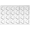 Tesoro P Silikomart: stampo Tritan 24 cioccolatini cuore 30X27xh16 mm