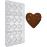 Stampo policarbonato 18 cuoricini di cioccolato 32x32xh14,5 mm da 9 g
