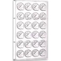 Stampo rosa di cioccolato da 11 g 3 cm in policarbonato per 24 cioccolatini a forma di rosa