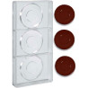 Stampo in policarbonato per 3 piatti in cioccolato da the di ø80xh5 mm e peso 20 g