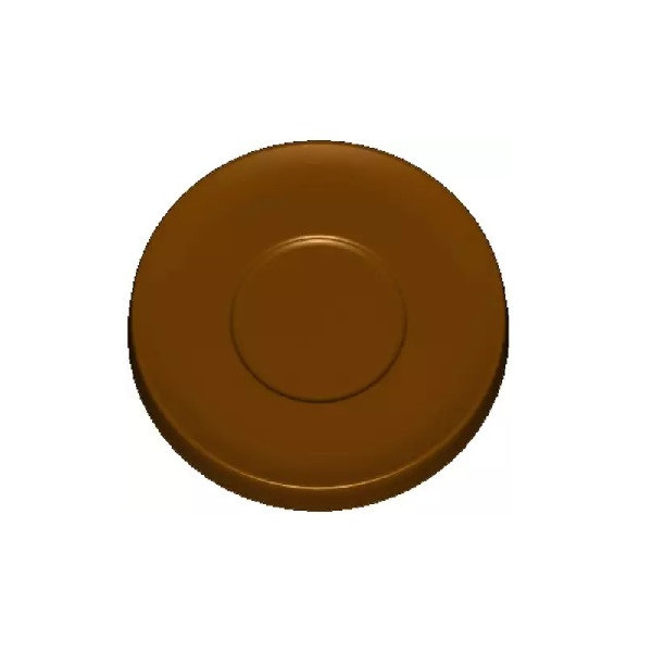 Stampo in policarbonato per 8 piattini da caffè di cioccolato di ø60xh5 mm e peso 12 g