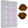 Stampo in policarbonato pirottino: stampo per 15 pirottini di cioccolatino di ø48xh20 mm e peso 23 g