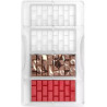 Tavoletta mattoni Decora stampo policarbonato 4 tavolette di cioccolato mattoncini 85x42xh10 mm