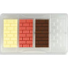 Tavoletta mattoni Decora stampo policarbonato 4 tavolette di cioccolato mattoncini 85x42xh10 mm