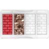 Tavoletta mattoni Decora stampo policarbonato 4 tavolette di cioccolato mattoncini 85x42xh10 mm