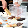 Tavoletta mattoni Decora stampo policarbonato 4 tavolette di cioccolato mattoncini 85x42xh10 mm