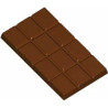 Stampo policarbonato 4 tavolette di cioccolato rettangolari a quadretti da 105x58xh7,5 mm peso 50 g