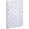 Stampo bicchierino rigato: Stampo stampo policarbonato 24 bicchierini rigati di cioccolato ø38xh19 mm 18 g
