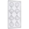 Stampo policarbonato tazza caffe stretta 8 tazzine di cioccolato Ø40xh31 mm 10 g