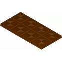 Stampo tavoletta di cioccolato da 100 g con decori di 16x8xh0,68 cm in policarbonato