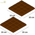 Tavoletta quadrata blocchetti onda 100 g stampo policarbonato 2 tavolette cioccolato 10x10xh1 cm