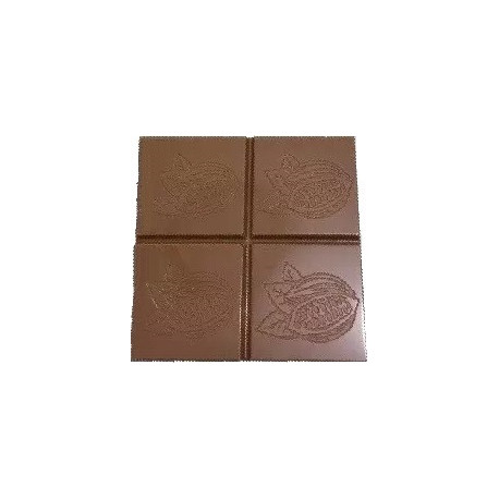 Tavoletta quadrata 35 g cabossa satinata stampo policarbonato 6 tavolette cioccolato 6,5x6,5xh0,75 cm Tavoletta quadrata 35 g cabossa satinata stampo policarbonato 6 tavolette cioccolato 6,5x6,5xh0,75 cm