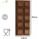 Tavoletta di cioccolato rettangolare blocco da 1 Kg stampo policarbonato 26,9x11,45xh3,85 cm