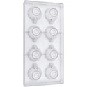 Stampo policarbonato tazza caffe stretta 8 tazzine di cioccolato Ø40xh31 mm 10 g