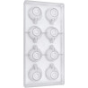 Stampo policarbonato tazza caffe stretta 8 tazzine di cioccolato Ø40xh31 mm 10 g