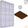 Stampo in policarbonato per 20 mi tavolette mix di cioccolato da 20 g mini rettangoli 60x45xh7 mm