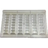 Barretta snack 20 g stampo in policarbonato per 6 barrette di cioccolato 128,5x31xh8,2 mm