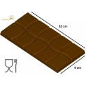 Tavoletta rettangolare onda 50 g stampo policarbonato 4 tavolette cioccolato 12x6 h0,63 cm