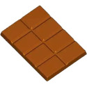 Tavoletta rettangolare 25 g stampo policarbonato cioccolato a quadretti lisci 75x53xh5,8 mm