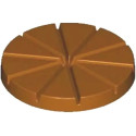 Tortina a spicchi da 100 g stampo policarbonato 2 tavolette tonde di cioccolato ø10xh1,2 cm