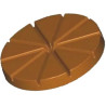 Tortina a spicchi da 100 g stampo policarbonato 2 tavolette tonde di cioccolato ø10xh1,2 cm