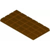 Stampo tavoletta rettangolare di cioccolato da 100 g in policarbonato di 150x75xh8,4 mm