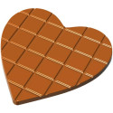 Tavoletta cuore di cioccolato  50 g stampo policarbonato 2 tavolette cuore