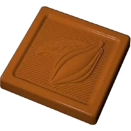 Quadratino cabossa da 6 g: stampo in policarbonato per 24 cioccolatini quadrati da 34x34xh5,1 mm Quadratino cabossa da 6 g: stampo in policarbonato per 24 cioccolatini quadrati da 34x34xh5,1 mm
