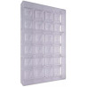 Quadratino cabossa stampo policarbonato 24 cioccolatini quadrati 34x34xh5,1 mm 6 g Quadratino cabossa stampo policarbonato 24 cioccolatini quadrati 34x34xh5,1 mm 6 g