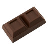 Blocchetto 2 quadri di cioccolato 200 g stampo in policarbonato 4 blocchi di cioccolato