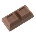Blocchetto 2 quadri di cioccolato 200 g stampo in policarbonato 4 blocchi di cioccolato