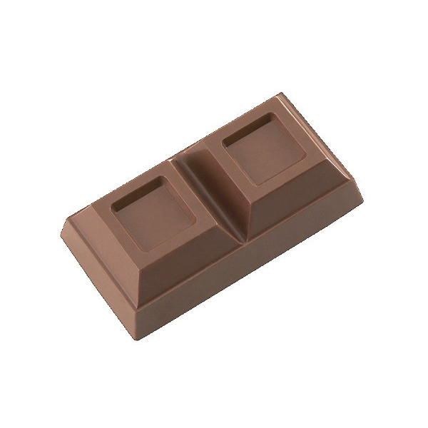 Blocchetto 2 quadri di cioccolato 200 g stampo in policarbonato 4 blocchi di cioccolato