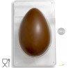 Stampo uova di pasqua da 250 g, 1 impronta, 135x205xh75 mm in policarbonato per cioccolato Decora