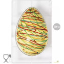 Stampo uova di pasqua da 250 g, 1 impronta, 135x205xh75 mm in policarbonato per cioccolato Decora