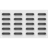 Eclair XS 14 Silikomart stampo in silicone bianco per 20 mini eclair 14 ml da 55x17xh17 mm