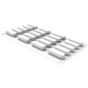 Eclair XS 14 Silikomart stampo in silicone bianco per 20 mini eclair 14 ml da 55x17xh17 mm