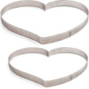 Stampo Anello o Sagoma Cuore in acciaio microforato di diametro 18 o 24 cm ed altezza 3,5 cm da Decora