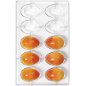 Stampo in policarbonato per 10 ovetti di cioccolato da 30 g di 42xh60 mm e larghezza 20 mm da Decora