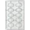 Stampo in policarbonato per 10 ovetti di cioccolato da 30 g di 42xh60 mm e larghezza 20 mm da Decora