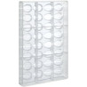 Stampo ovetto di cioccolato da 10 g con 32 impronte di h 32 x 22,5 mm in policarbonato professionale