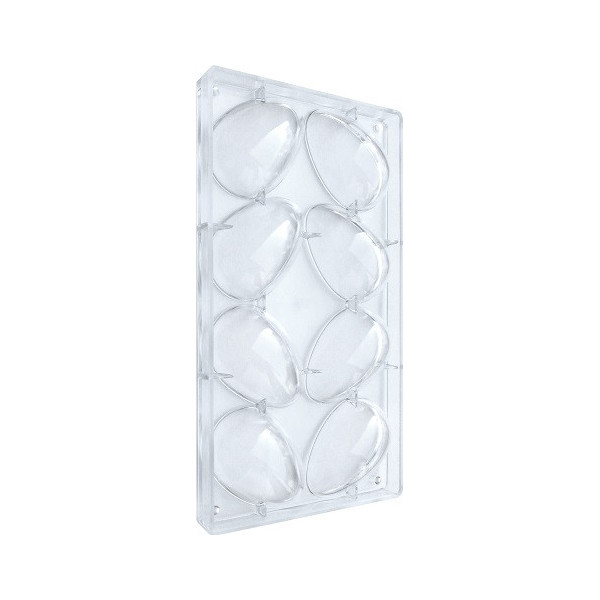 Stampo uovo 60  / 70g, in policarbonato con 8 impronte di altezza 100 mm e diametro 66 mm